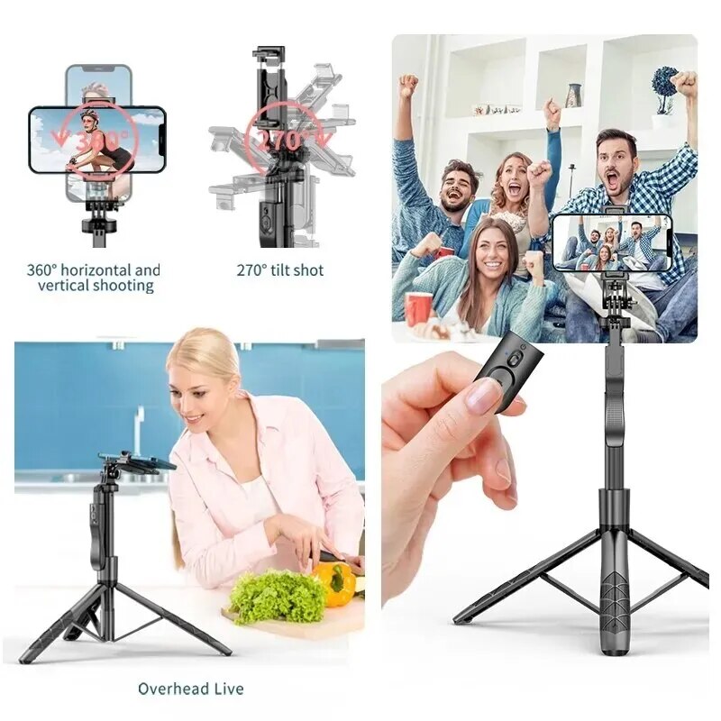L16 Selfie Stick Tripod Foldable Monopod Wireless Balance Steady Shooting Live For Gopro Action Cameras Smartphone iPhone Xiaomi