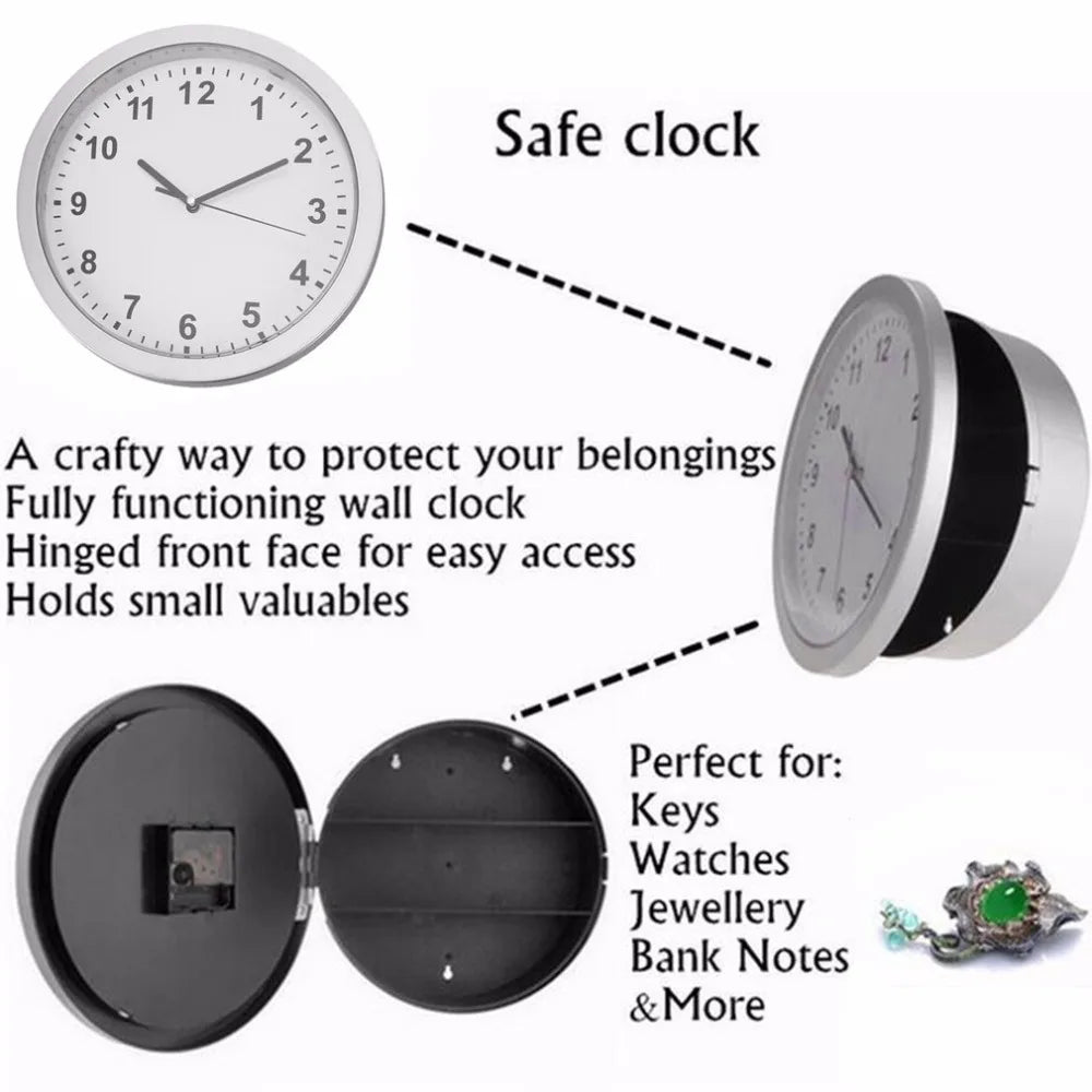 A3 Hidden safe Large Wall Clock safety box secret secuirty box Money Jewellery Stuff Storage home office Cash Safes wholesale