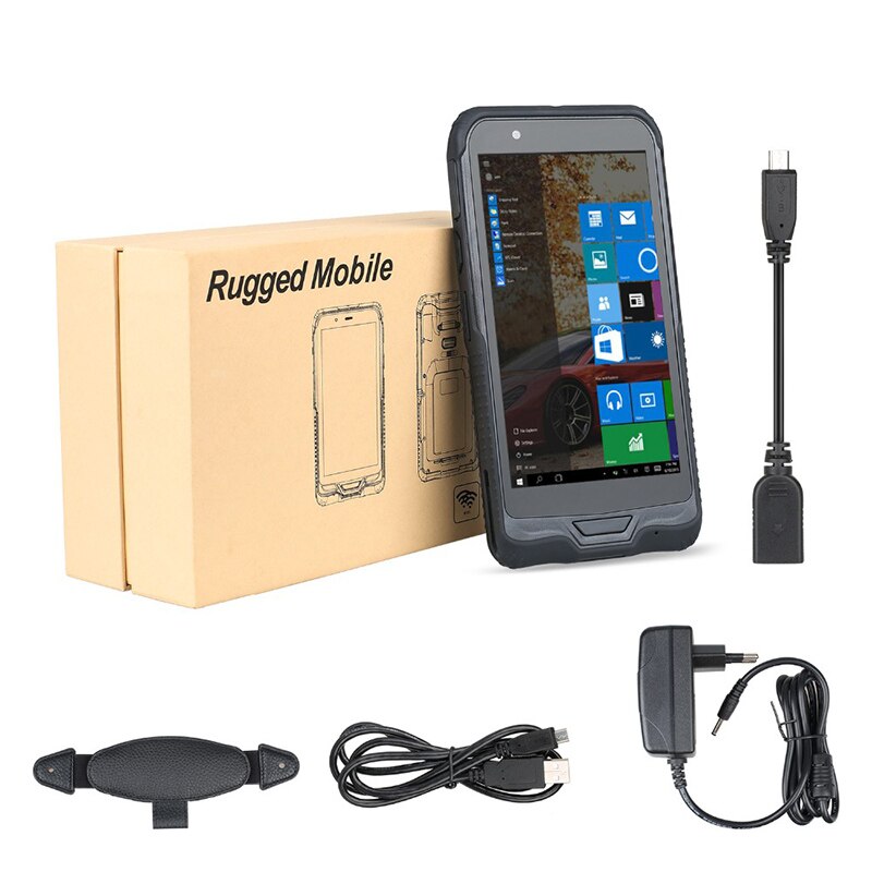 RUGLINE 4G RAM 128G ROM Handheld Outdoor Terminal 2D Laser Barcode Scanner Bluetooth 6" PDA Windows 10 IP67 Waterproof Tablet