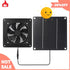 Solar Panel Exhaust Fan Air Extractor Circulating Fan 15W 6 Inch Mini Ventilator For Dog Chicken House Greenhouse