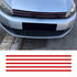 5Pc Reflective Strips Car Sticker Auto Front Hood Grille Mouldings Red Waterproof Car Decor Accessories Exterior Parts Universal