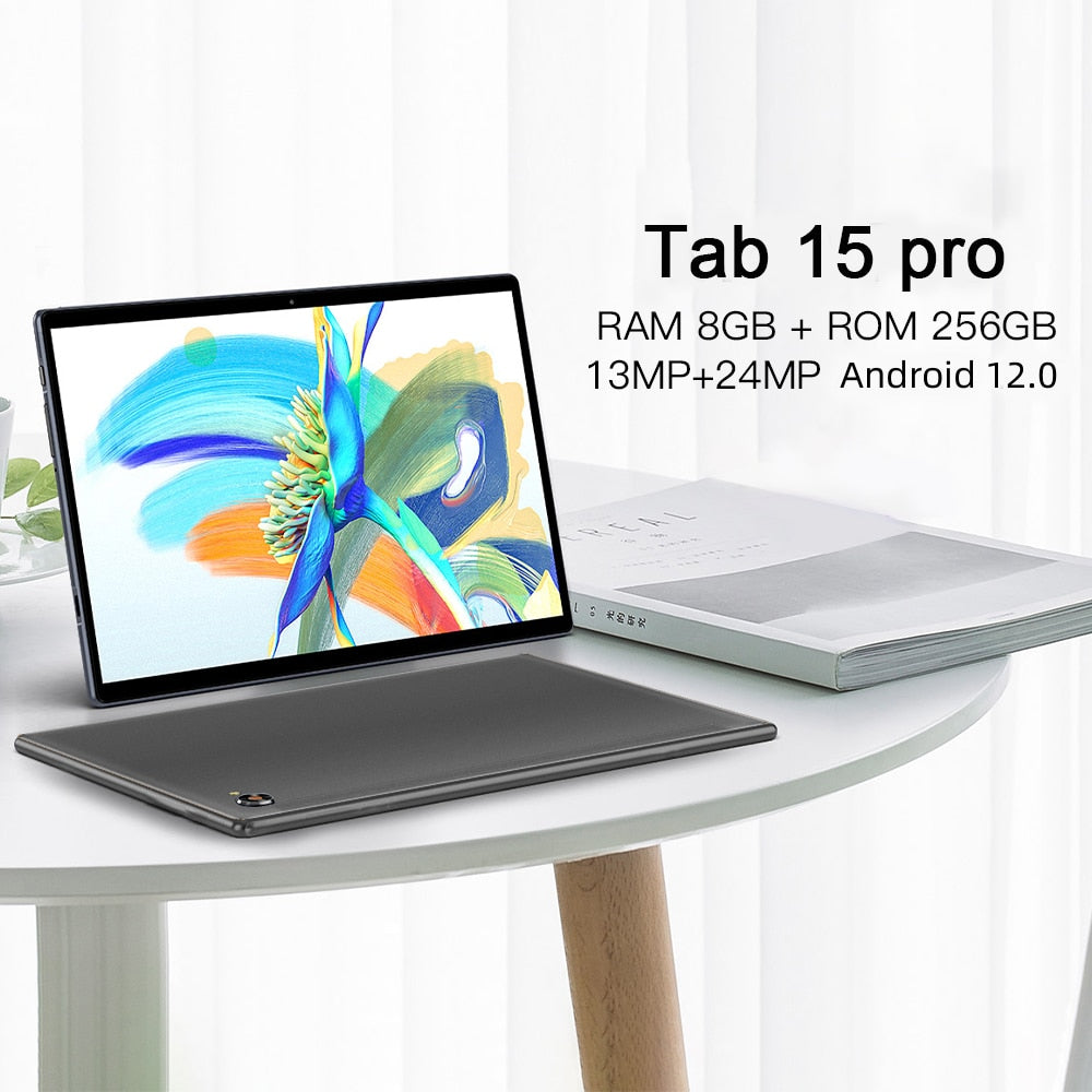Tab 15 Pro Tablet  Android 12 Global Version Snapdragon 888 Tablette PC 10.1 Inch 12GB 512GB Google Play Tablets 4G/5G Dual Sim