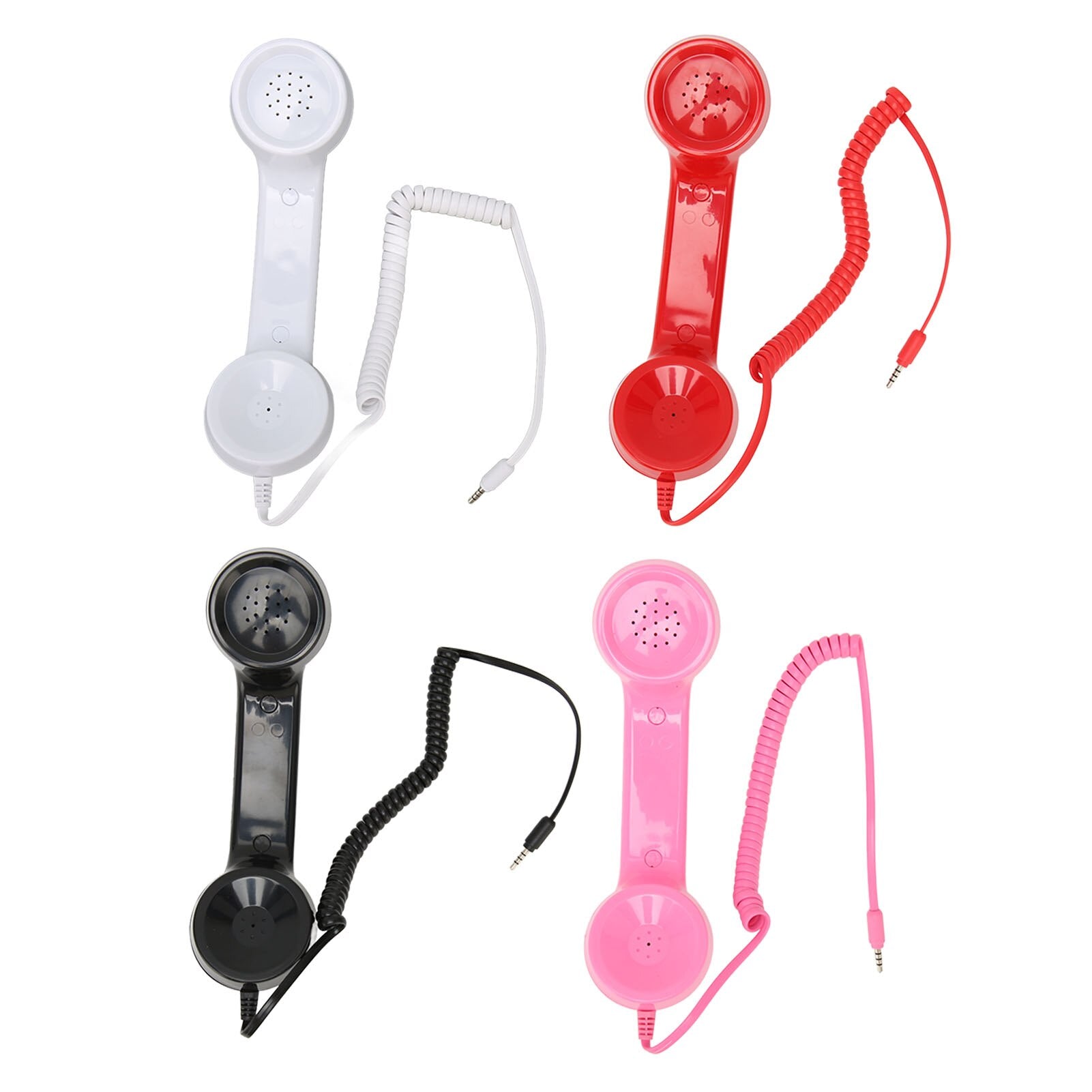 Multifunction Radiation Proof Handheld Retro Phone with 3.5mm Mini Mic Interface Speaker Mobile Phone Call Receiver