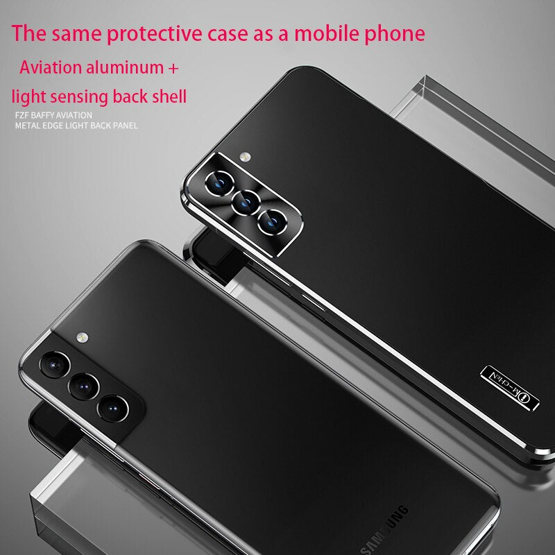 Metal Magnetic Shell For Samsung Galaxy S23 S22 S21 Ultra S23 Phone Case Built in Lens Protection Titanium Alloy Ultrathin Cover