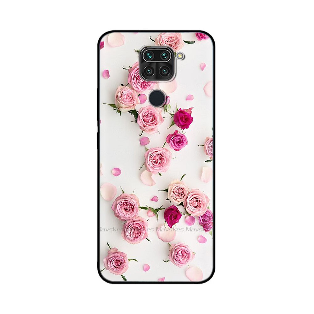 For Xiaomi Redmi Note 9 4G Case Cute Flower Painted Soft Silicone Phone Back Cover for Xiaomi Redmi Note 9 Note9 Cases Coque