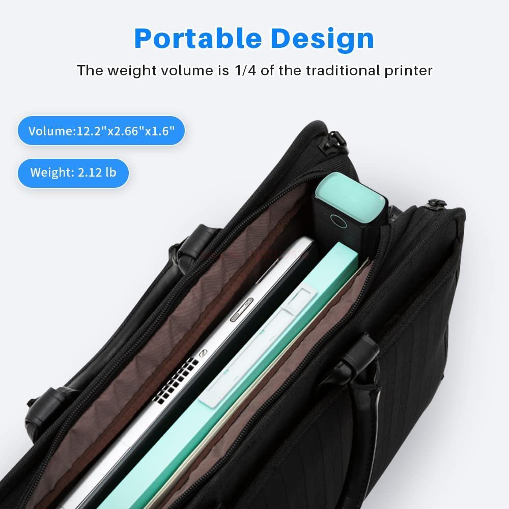 Portable Printers M08f A4 Wireless For Travel Thermal Printer Use For Mobile Office, Support 8.26"X11.69" A4 Size Thermal Paper