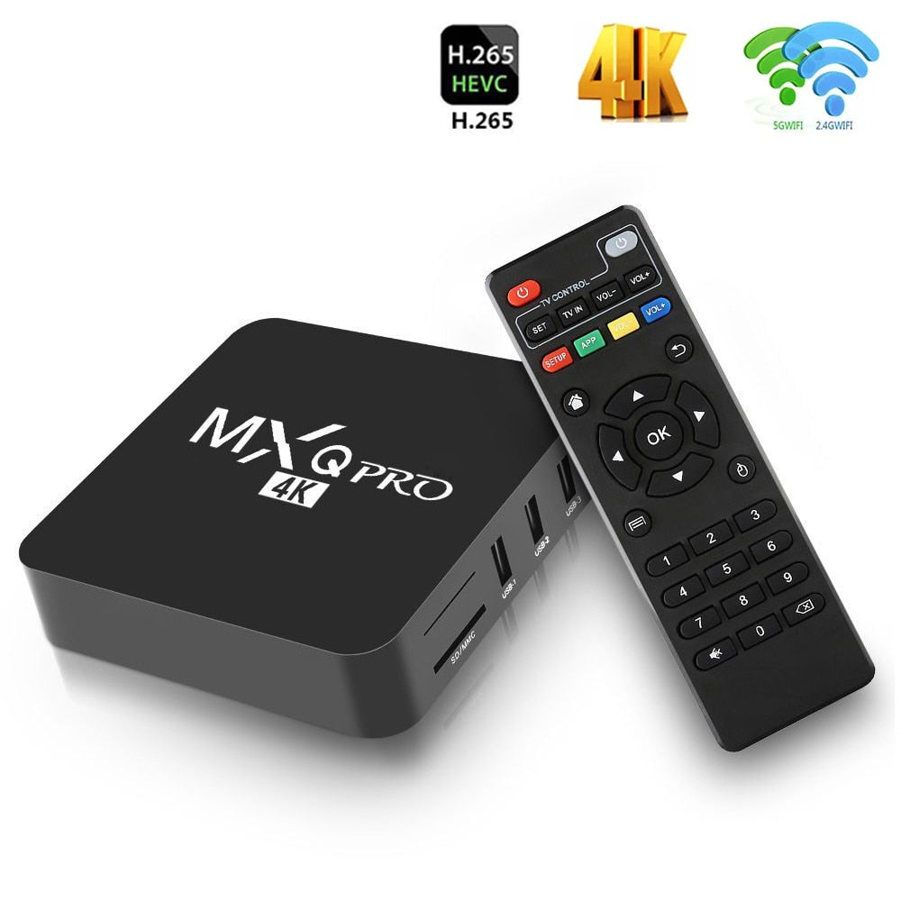 MXQ Pro Smart TV BOX Android Dual WiFi 1GB RAM 8GB ROM 3D Youtube Media Player 4K Set Top Box Smart Tv Box Upgraded Version
