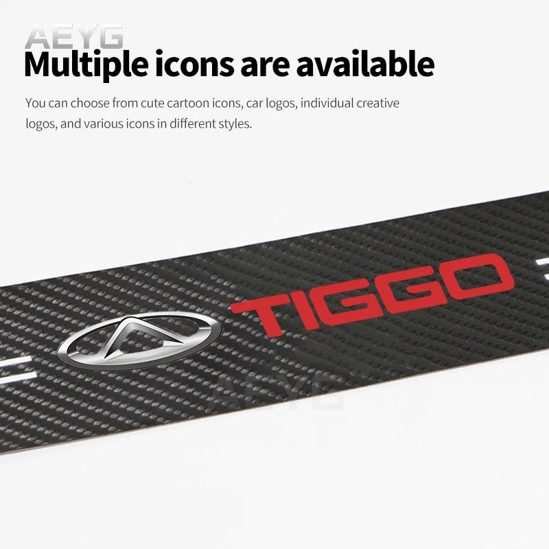 Carbon Fiber Car Door Sill Guard Stickers For Chery Tiggo 2 3 5 7 8 PRO 3X 5X Threshold Pedal Anti Scratch Decals Accessories