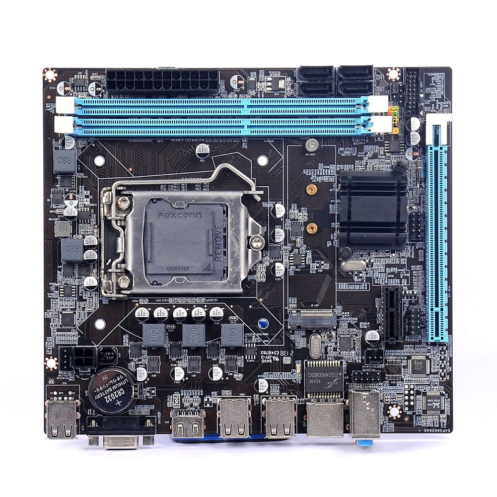 H61 Computer Motherboard 16GB Micro-ATX PC Main Board Support 2 X DDR3 4 X SATA 2.0 Realtek 10/100 Mbps LAN Onboard for Office