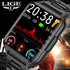 LIGE Smart Watch Men Heart Rate Body Temperature Blood Oxygen Flashlight Custom Watch Full Face IP68 Waterproof Smartwatch Man