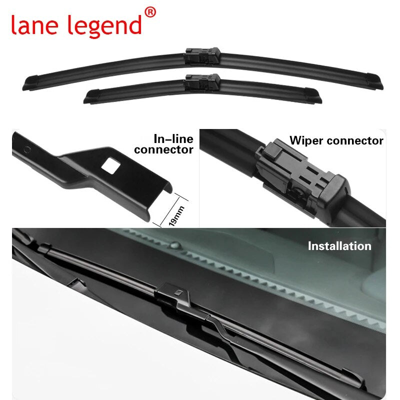 Lane Legend Wiper LHD Front Wiper Blades For Tesla Model S 2012 - 2023 Windshield Windscreen Front Window 28''+17''