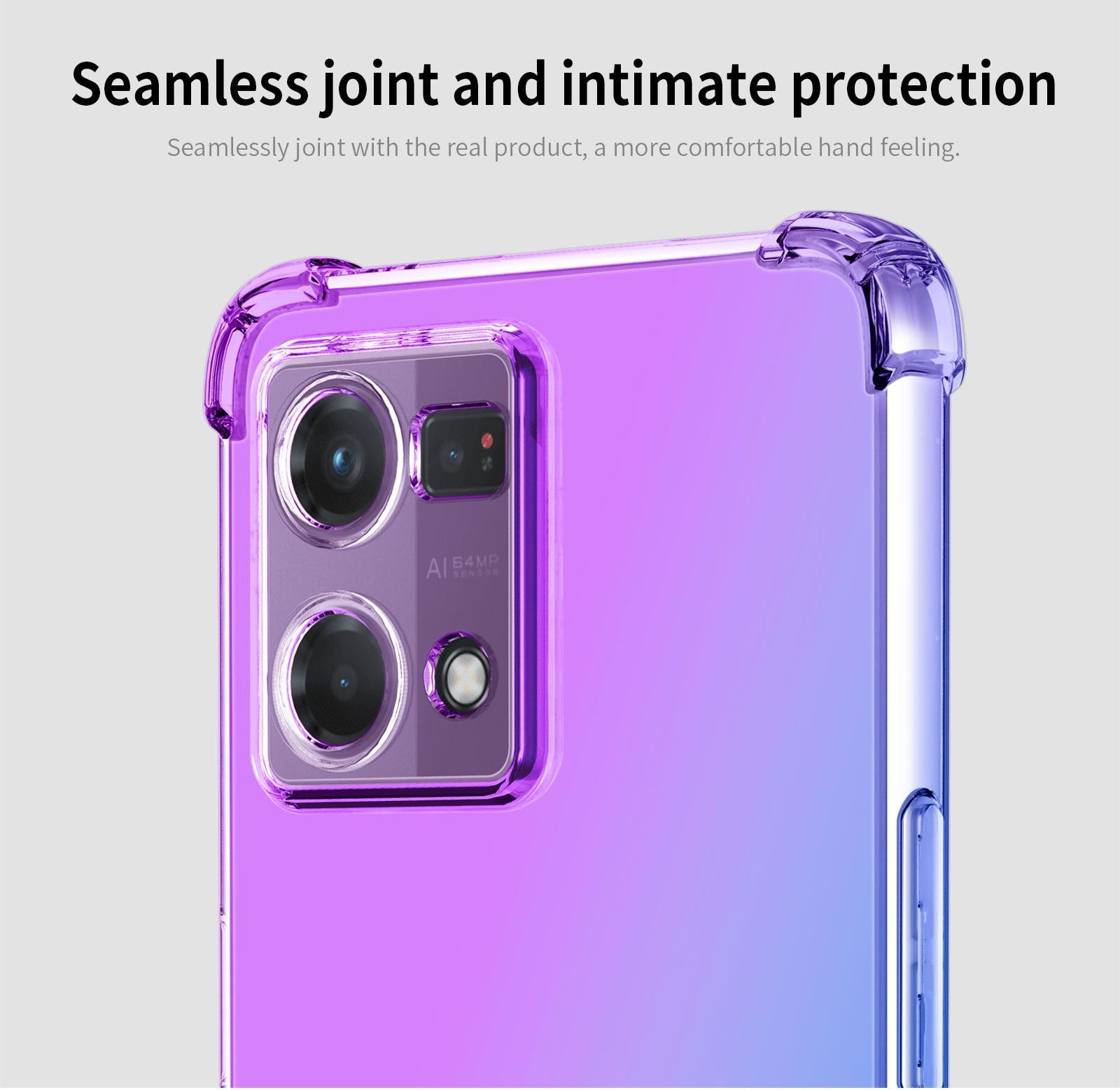 Double Color Gradient Case for Oppo Reno 7 4G 7 Pro 6 5G 6 Lite 7 Lite 5G 7Z 5G Find X5 Lite X3 Lite X3 X5 Pro Cover Silicone