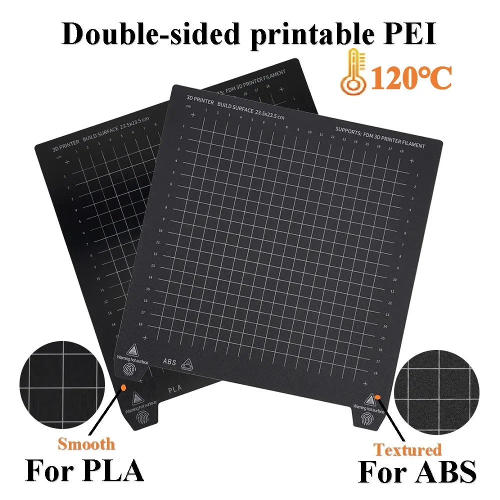 Double Sided Printing PEI Sheet Spring Steel Base Plate 3D Printer Parts Magnetic Hotbed PEI For Voron Ender 3 CR10 Size 180-310
