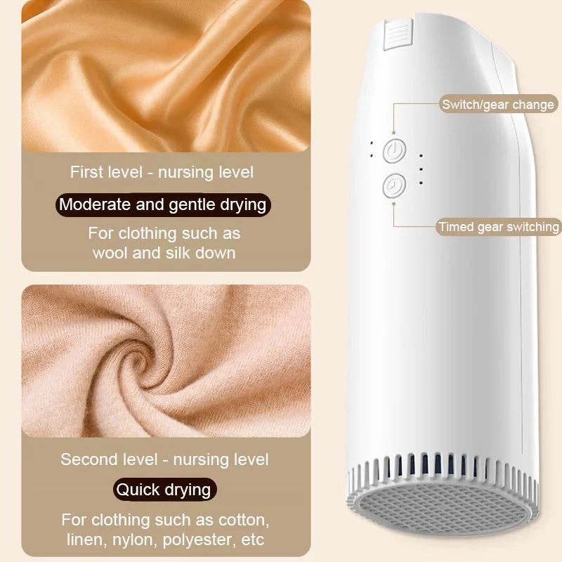 Foldable Clothes Dryer Electric Bed Warmer Shoes Garment Cloth Drying Machine Wardrobe Air Heater Fan Blower Laundry Rack Bag EU