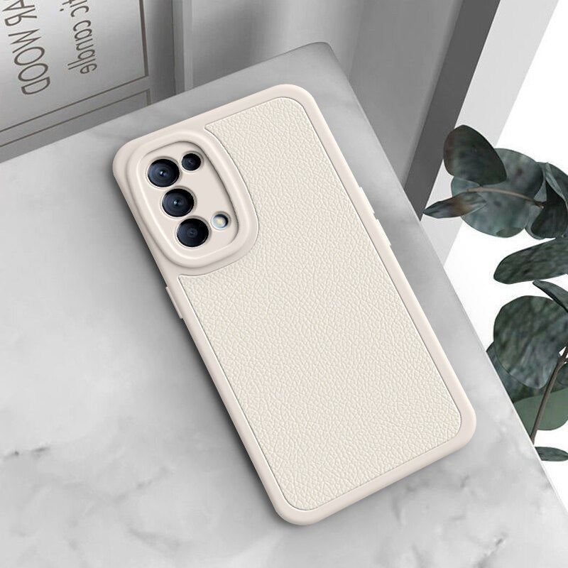 Lamb Skin Case for OPPO Reno 8 7 6 5 4 3 Pro Plus Pro+ Lite 7Z SE 5Z 5K 4Z Youth 5G Leather Funda Soft Original Shockproof Cover