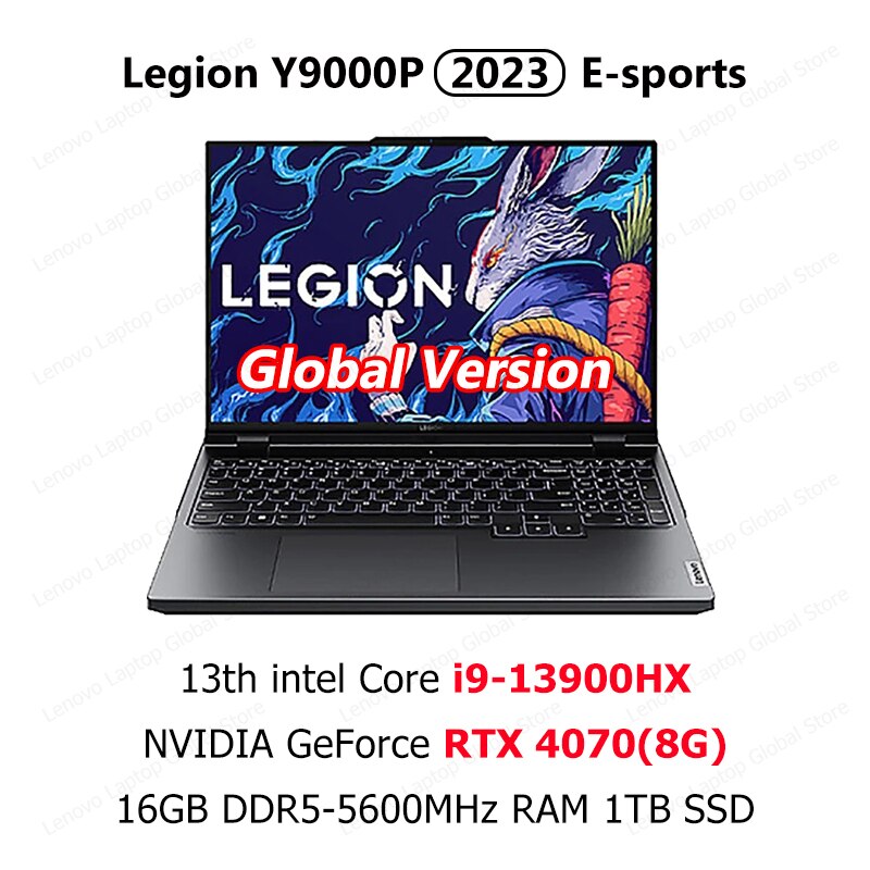 New Lenovo Legion Y9000P Laptop 2023 E-sports 13th Intel i9-13900HX/i7-13700HX/i5-13500HX 2.5K 240Hz 16inch Gaming Notebook PC