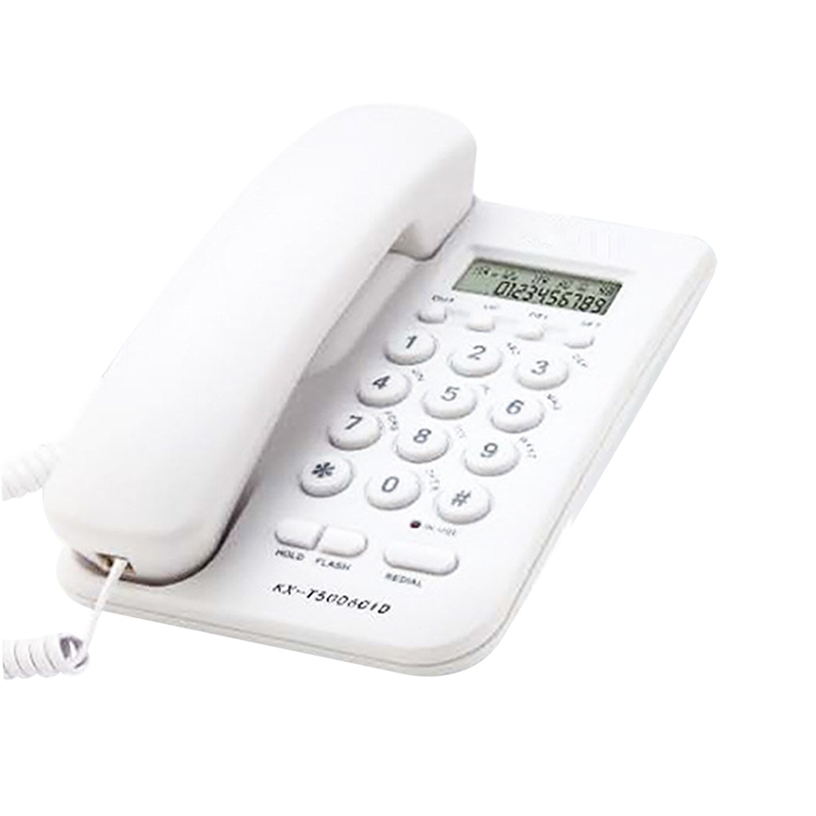 KX-T5006CID Corded Telephone Business Wall Mounted Callback Caller ID Big Button LCD Display Hotel Landline Phone