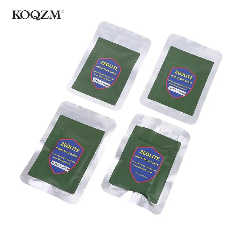 Hemostatic Kaolin Gauze Combat Emergency Trauma Z-Fold Soluble For Ifak Tactical Military First Aid Kit Medical Wound Dressing