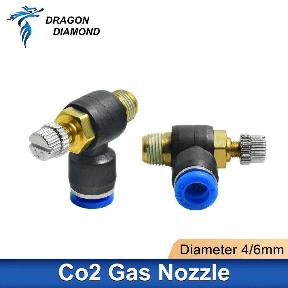 Co2 Laser Gas Nozzle Air Nozzle Diameter 4mm 6mm 2 pcs Use For Co2 Laser Head For Co2 Laser Engraving Cutting Machine