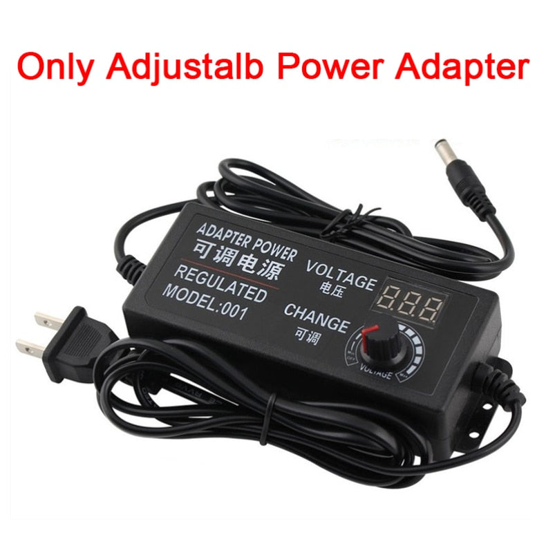Adjustable Power Supply Adapter AC To DC 3V 12V 3V 24V 9V 24V Universal Adapter with Display Screen Voltage Regulated Hoverboard