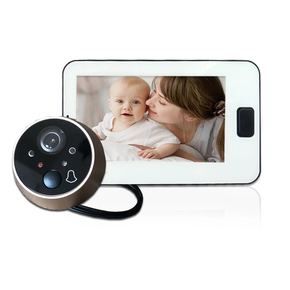 4.3 Inch Color Screen Peephole Door Camera With Electronic Doorbell LED Lights Video Door Viewer Video-eye Home Security