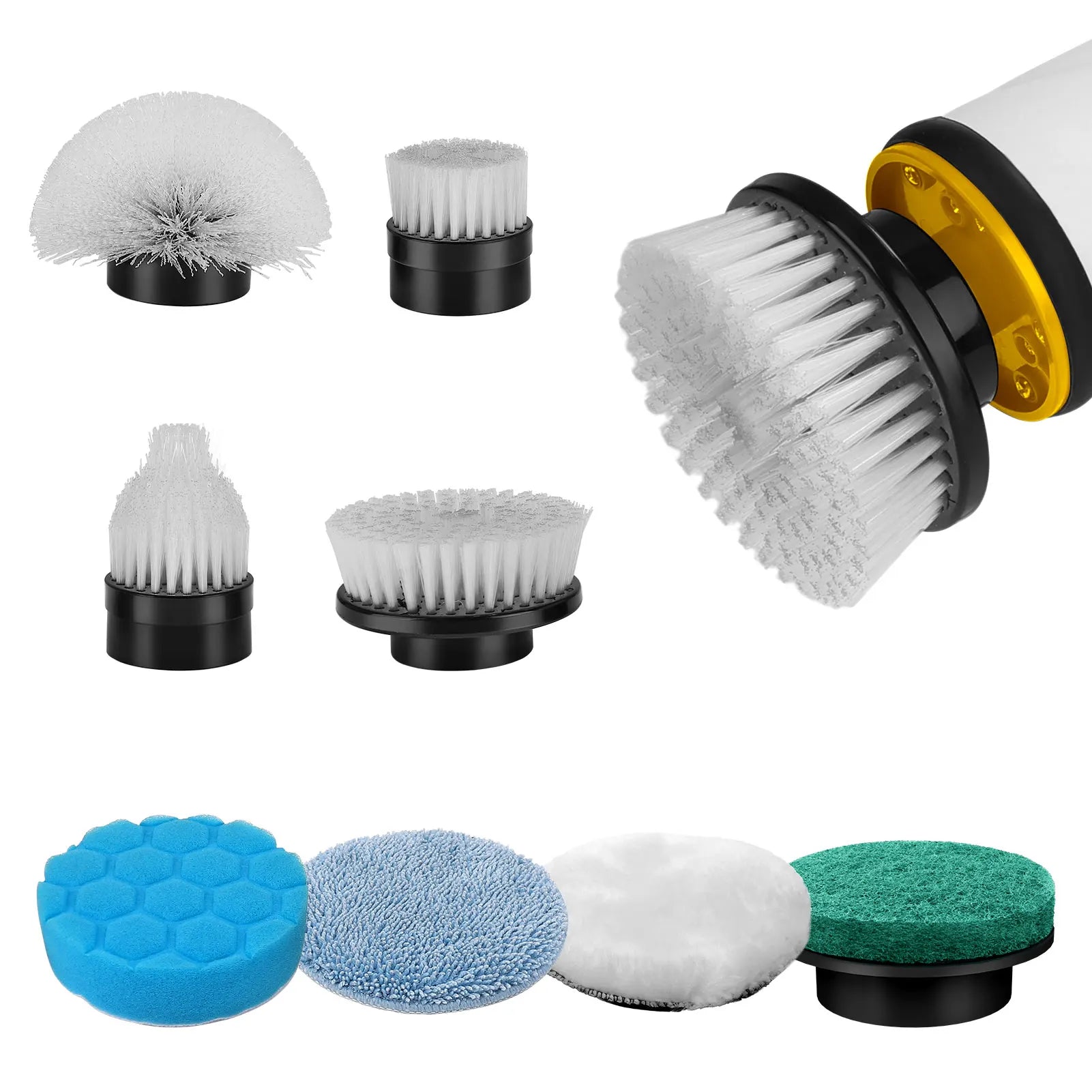 8 heads Cordless Electric spin scrubber heads replacement Handheld Power Cleaning Brush for Bathroom Floor Tool For our scrubber