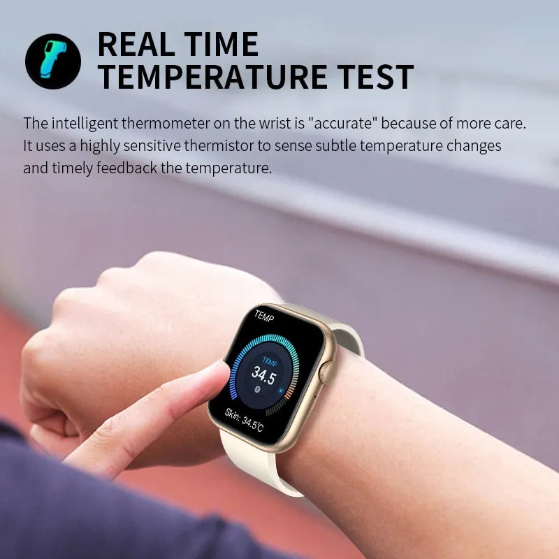 LIGE 1.85 Inch Bluetooth Call Smartwatch Women Men Sports Fitness Watches Woman Body Temperature Monitoring Smart Watch Ladies