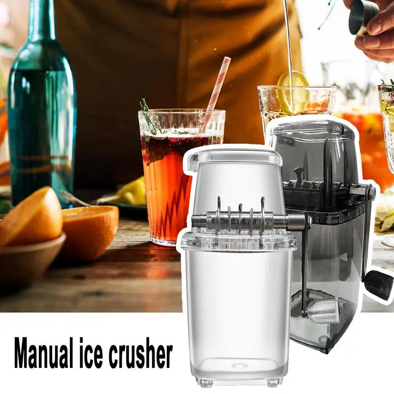 Ice Crusher Hand-Crank Ice Shaver And Snow Cone Machine Portable Ice Crusher And Shaved Ice Machine For Flavored Healthy Snacks