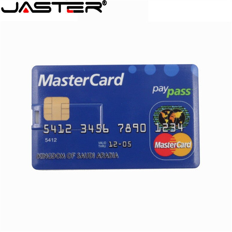 JASTER waterproof Super Slim Credit Card USB 2.0 Flash Drive 64GB pendrive 4GB 8GB 16GB 32GB bank card model Memory Stick u disk