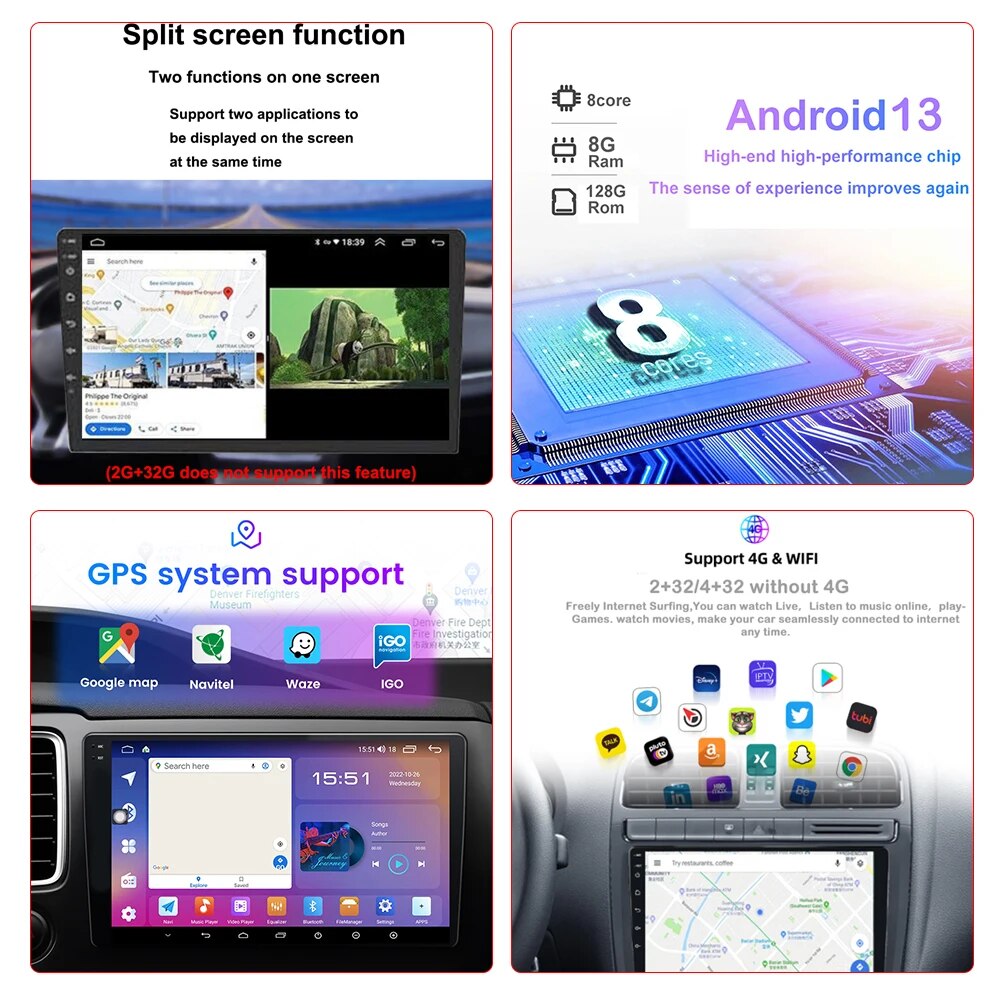 Android Auto For Mitsubishi Outlander 3 III GF0W GG0W 2018-2021 Carplay Car Player Central Multimedia Navigation GPS Bluetooth