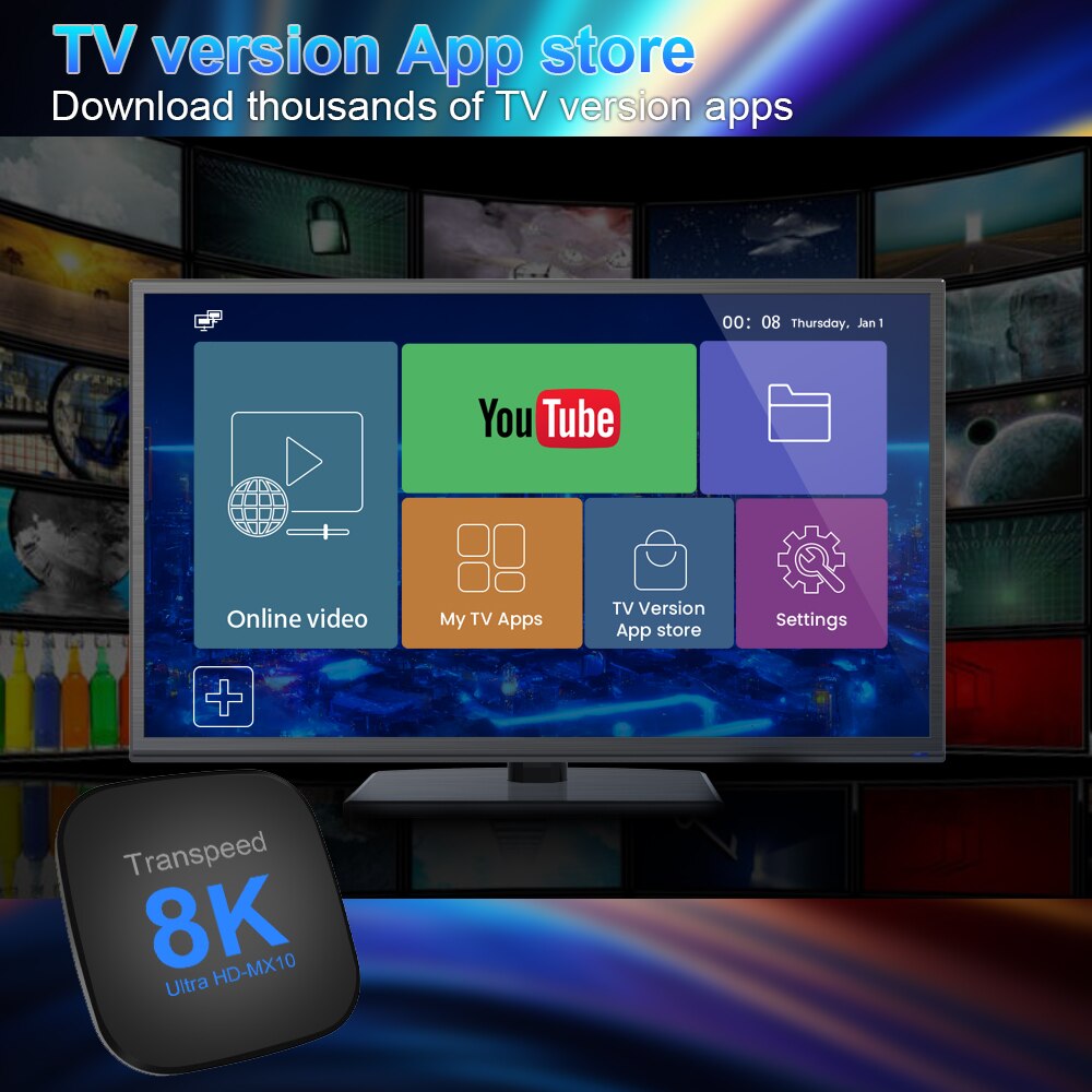 Transpeed ATV Android 13 TV BOX RK3528 With Voice Assistant TV Apps Dual Wifi Quad Core Cortex A53 Support 8K 4K Video BT5.0
