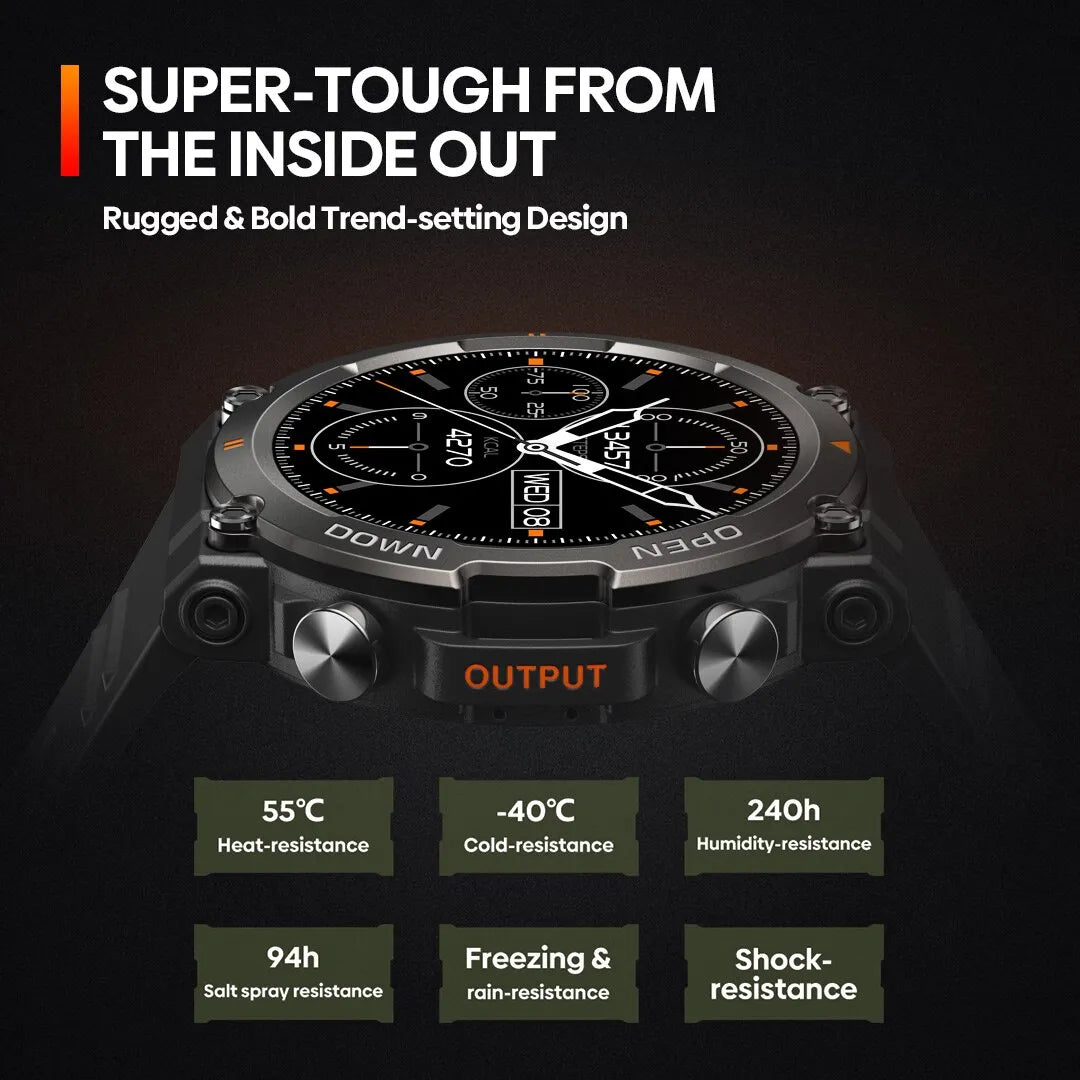 Zeblaze Vibe 7 Rugged Smartwatch Make and Receive Calls 25 Days Battery Life 100 Sports Modes Smart Watch for Men