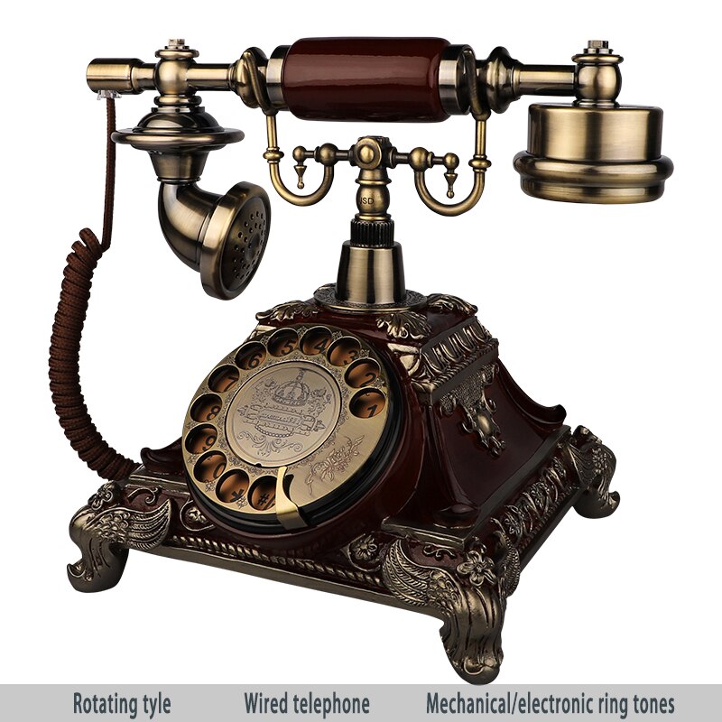 Retro Fixed Telephones Old Vintage Wired Home Landline Phone Push-button Dial And Rotary Dial Classic Nostalgic Best Gift