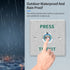 IP68 Waterproof Outdoor Stainless Square NC NO COM Push Lock Release Switch Exit Button with LED for Door Access Control System