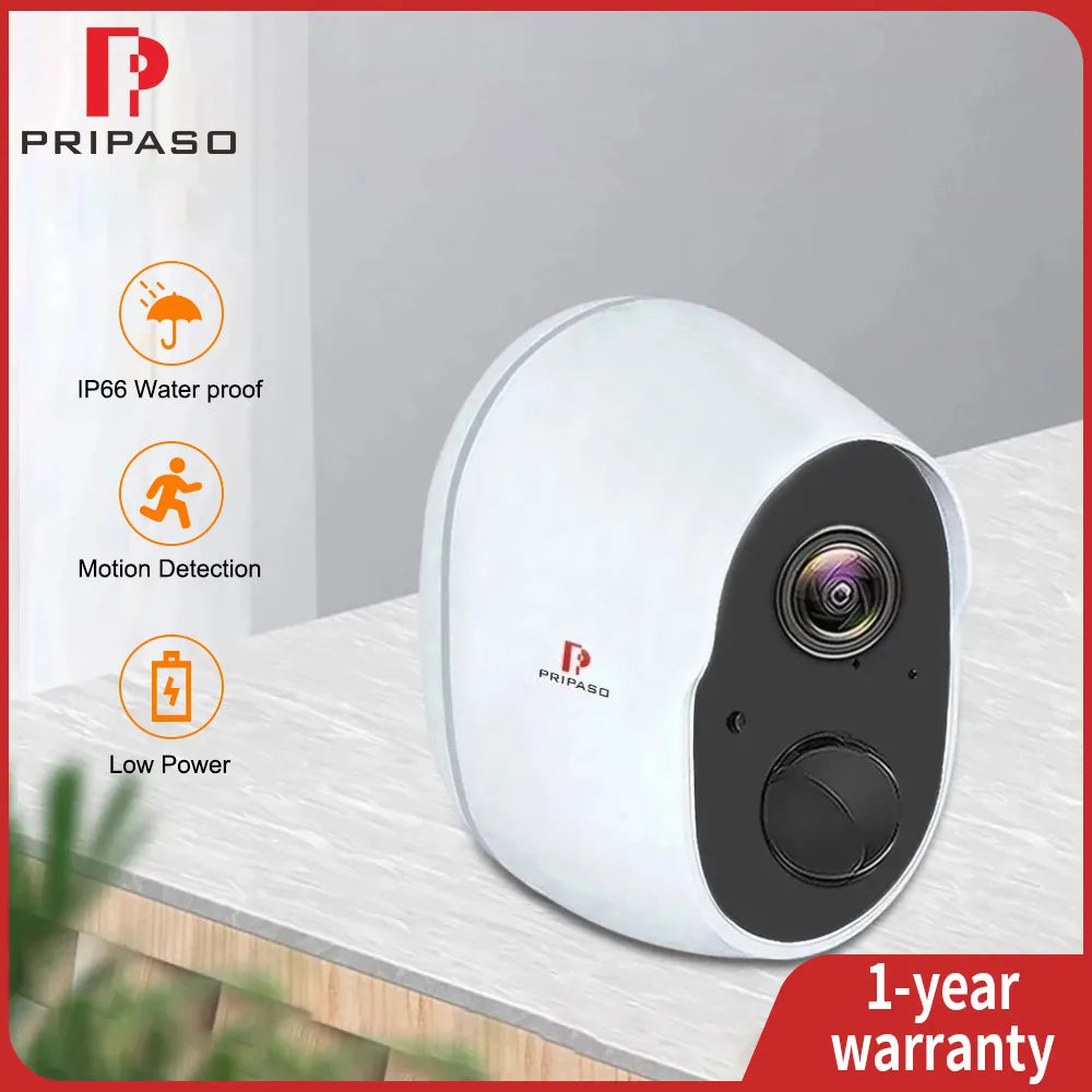 Outdoor Wifi CCTV Camera 1080P Low Power Rechargeable Battery Cam PIR Motion Detect Wireless Security IP Survilliance Camera