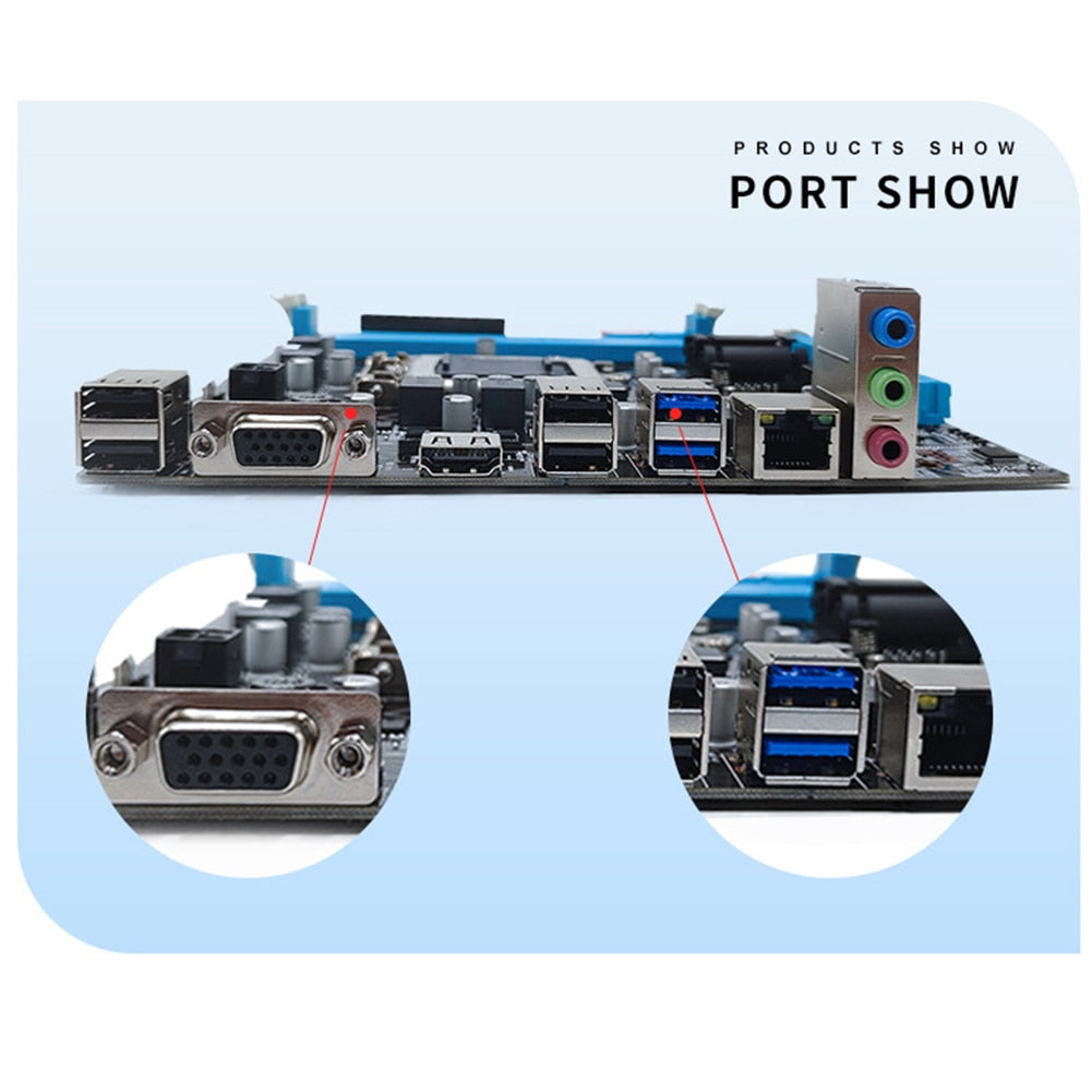 B75 Gaming Motherboard PCI-E 16x DDR3 Memory 16GB Desktop Computer Mainboard VGA HDMI-Compatible HD Port 6 Channel Sound Card