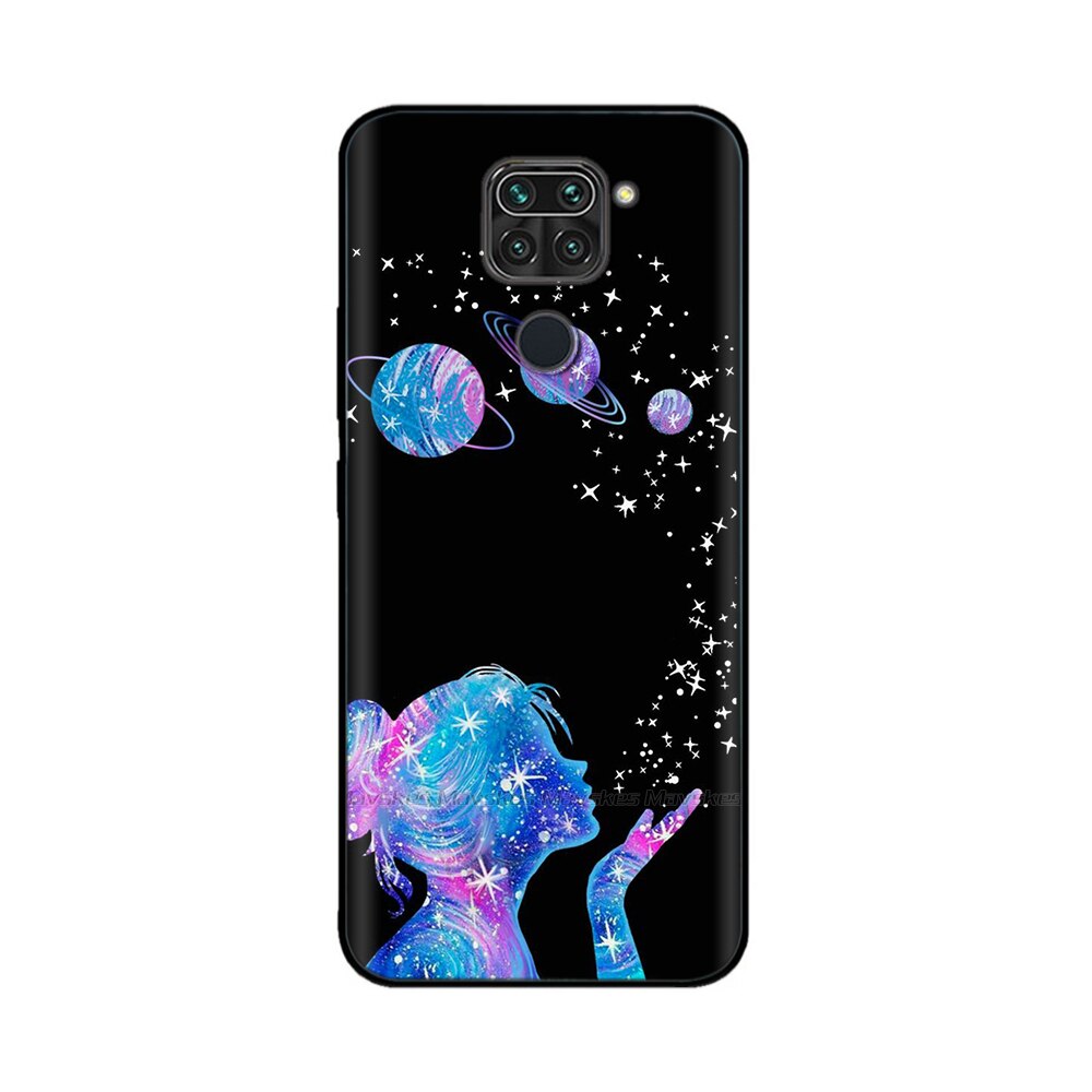 For Xiaomi Redmi Note 9 4G Case Cute Flower Painted Soft Silicone Phone Back Cover for Xiaomi Redmi Note 9 Note9 Cases Coque