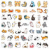 10/30/50pcs Kawaii Cat Kitty Stickers Cute Animal Decals Kids Toys Scrapbook Laptop Phone Stationary Guitar Suitcase Car Sticker