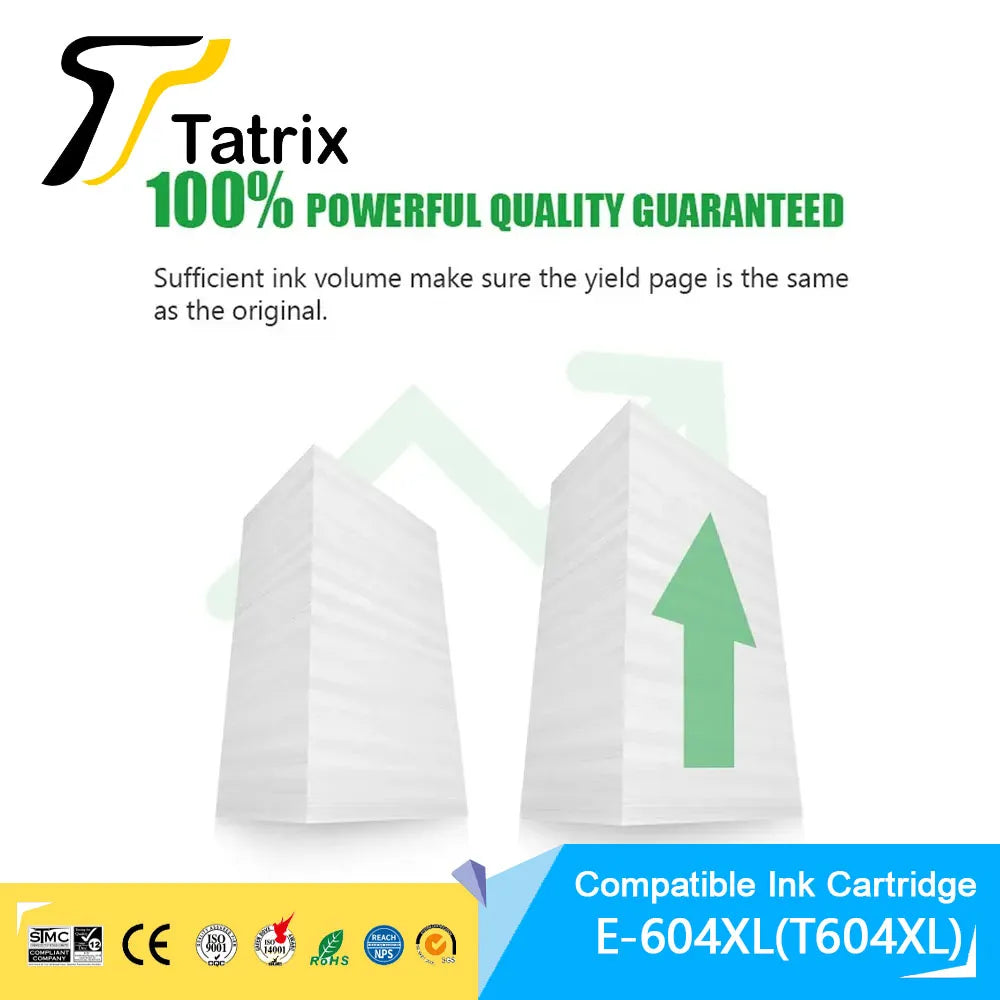 Tatrix EU 604XL T604XL T604 XL 604 Premium Compatible Inkjet Ink Cartridge for Epson XP-2200/XP-2205/XP-3200/ XP-3205/XP-4200
