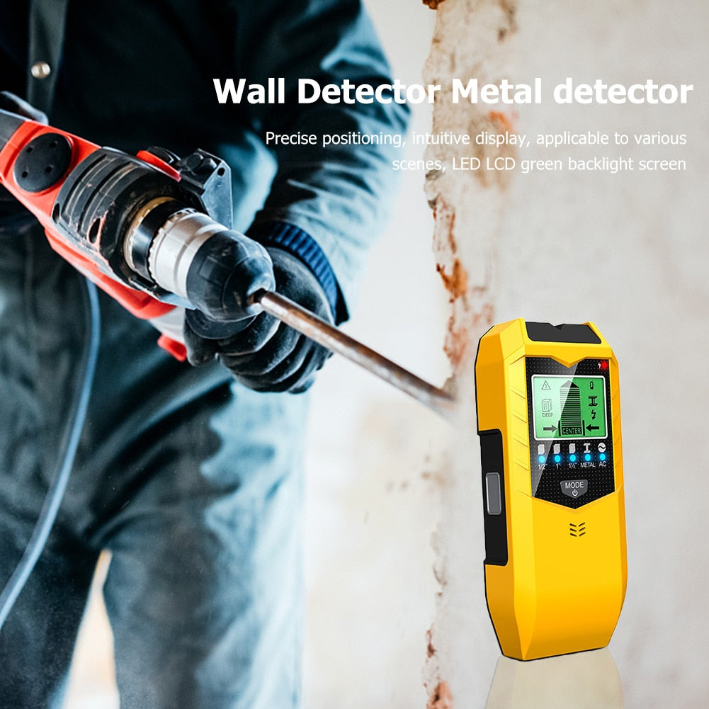 Handheld Depth Metal Detector Precise Positioning Portable Home Wood Pipe Stud Finder Wall Scanner Sensor for Wire Detect Metal