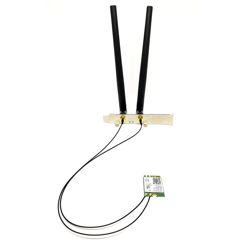 8DBi External Antenna with Bracket IPEX MHF4 to RP-SMA for M.2 NGFF Wifi Card AC3160/3165/7260/7265/8260/8265/9260/9560 Wifi 6