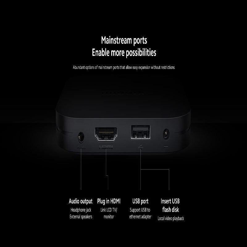 Original Global Version Xiaomi TV Box S 2nd Gen 4K Ultra HD 2G 8G WiFi BT5.2 Google TV Cast Netflix Smart TV Box Media Player