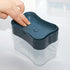 Portable Detergent Soap Box with Sponge Holder Hand Press Dispenser Set for Kitchen Dish Liquid Dispensing Tools Good Helper