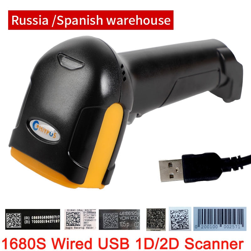 1D/2D  Supermarket Handhel  Barcode Bar  Code Scanner  Reader QR   PDF417 Bluetooth 2.4G Wireless &Wired USB Platform