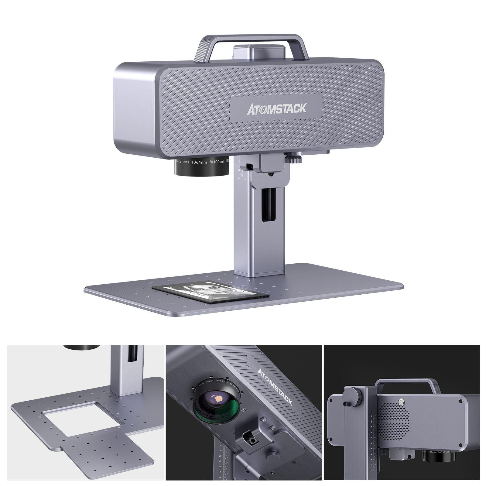 ATOMSTACK M4 Infrared Marking Machine 2 IN 1High Precision Industrial Desktop Metal Laser Engraver 70x70mm USB Transfer