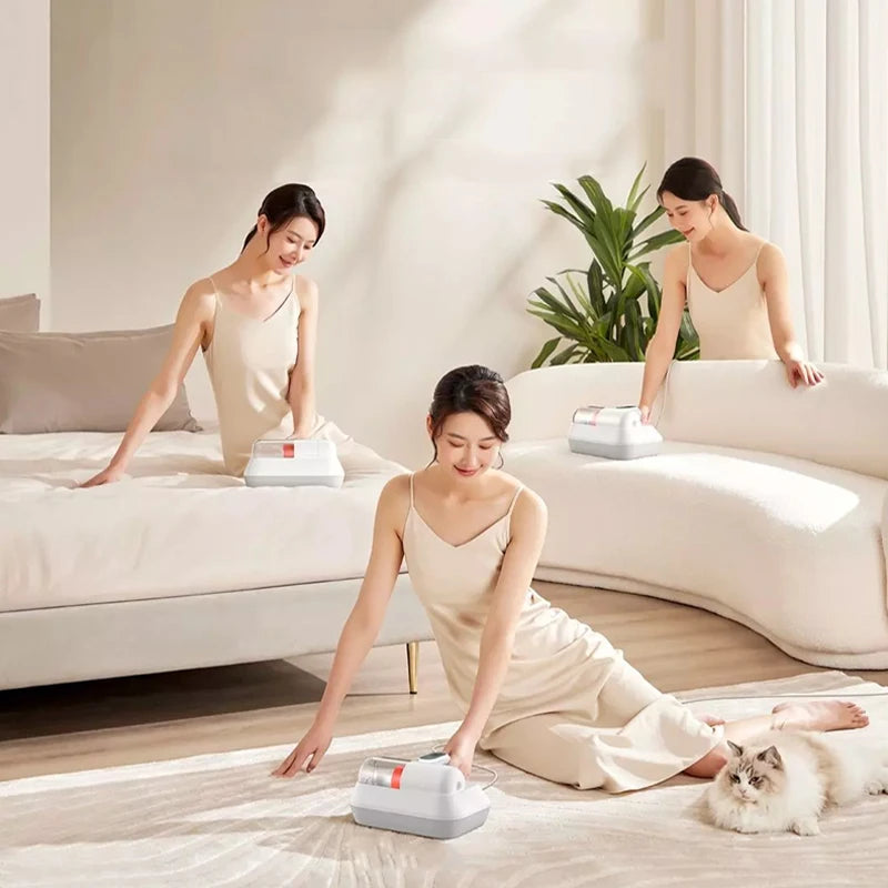 XIAOMI MIJIA Mite Remover Brush Pro Vacuum Cleaner 14kPa Home Bed Quilt UV Sterilization Disinfection Handheld Vacuum Cleaners