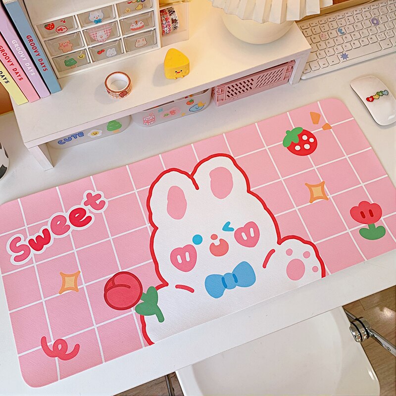 Cartoon Soft Cute Animal Mouse Pad PVC Waterproof Thermal Insulation Table Mat Computer Keyboard Mat Desk Decoration