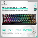 Machenike K500F Mechanical Keyboard Gasket Mount 75% Compact TKL Layout RGB Backlit Wired Mode Gaming Keyboard for PC Latop