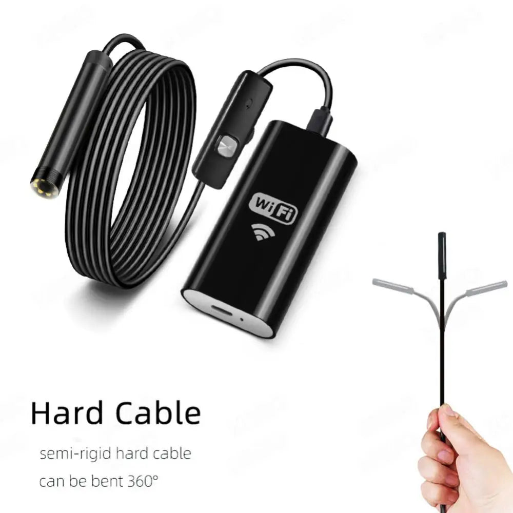 1PCS WiFi Endoscope Camera Mini Waterproof Inspection Snake Camera Borescope USB for Cars Wireless for & Android