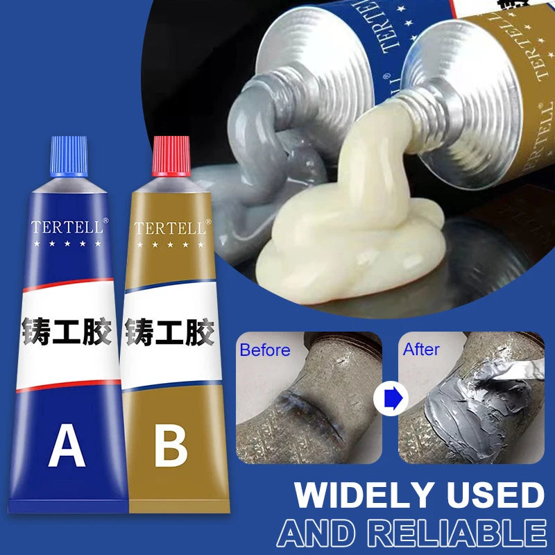 20/100g Magic Repair Glue AB Metal Strength Iron Bonding Heat Resistance Cold Weld Metal Repair Adhesive Agent Caster Glue